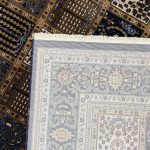 230 x 160cm Bakhtiari Design Navy Soft Area Rug