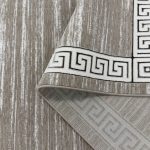230 x 160cm Minimalist Greek Key Border Plain Center Beige Rug - Image 7