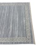 230 x 160cm Minimalist Greek Key Border Plain Center Grey Rug