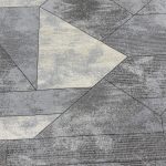 230 x 160cm Modern Angular Linear Textured Grey & Cream Rug - Image 5