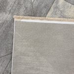 230 x 160cm Modern Angular Linear Textured Grey & Cream Rug - Image 9