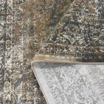 230 x 160cm Transitional Stonewashed Medallion Accent Rug in Dark Grey & Sand - Image 7