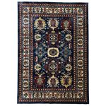 230 x 160cm Traditional Qashqai Tribal Navy Blue Area Rug