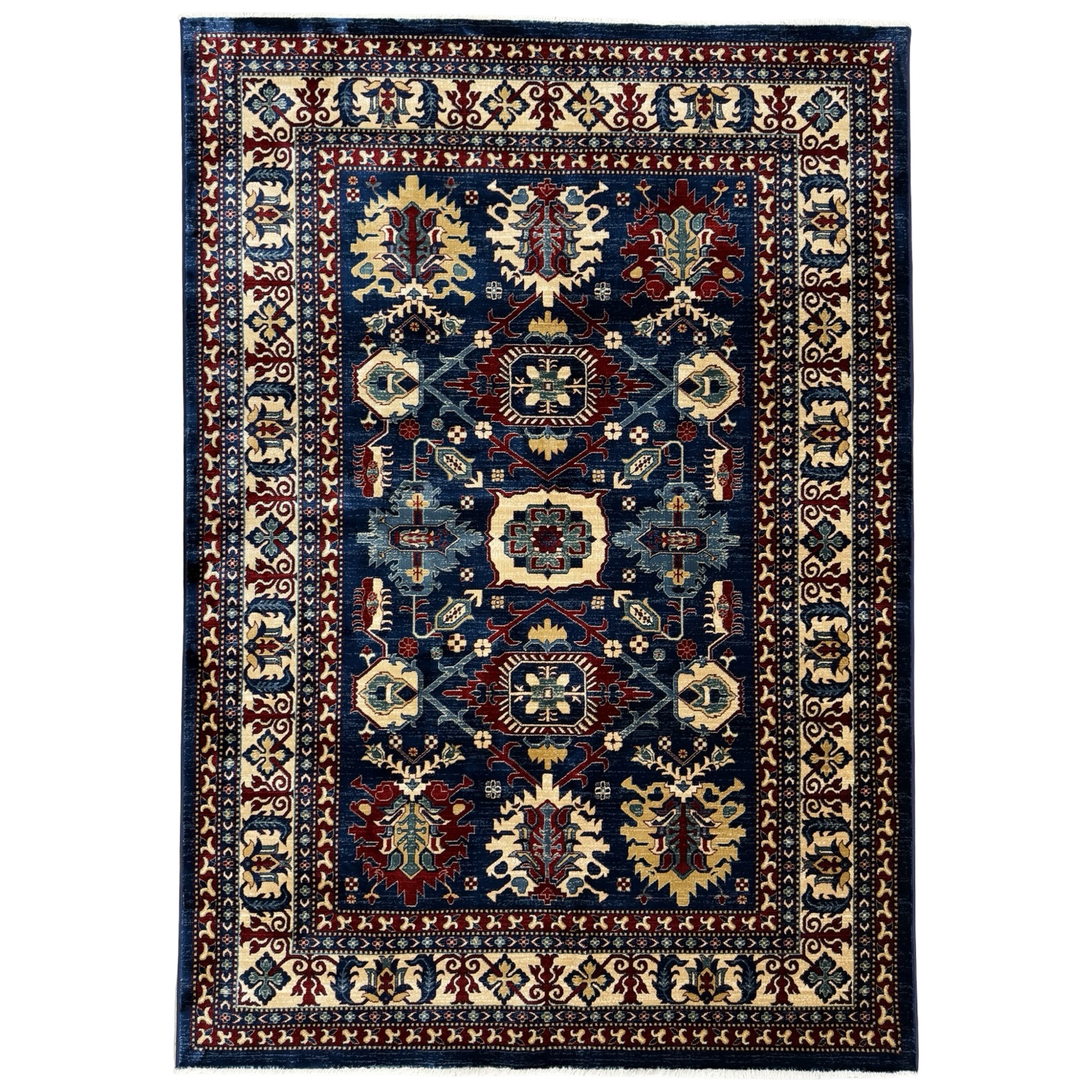 230 x 160 ccc_73 230 x 160cm Traditional Qashqai Tribal Navy Blue Area Rug - Image 1