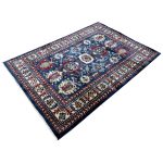 230 x 160cm Traditional Qashqai Tribal Navy Blue Area Rug