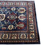 230 x 160cm Traditional Qashqai Tribal Navy Blue Area Rug - Image 6