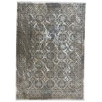 Modern Weathered Diamond Lattice Taupe & Ivory Rug
