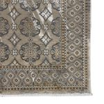 230 x 160cm Modern Weathered Diamond Lattice Taupe & Ivory Rug - Image 8