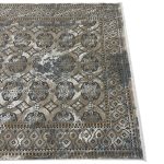 230 x 160cm Modern Weathered Diamond Lattice Taupe & Ivory Rug - Image 6