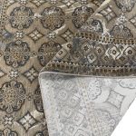 230 x 160cm Modern Weathered Diamond Lattice Taupe & Ivory Rug - Image 7