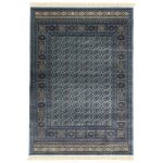 230 x 160cm Transitional Bukhara Style Blue & Beige rug