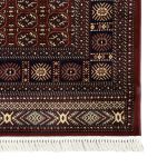 230 x 160cm Traditional Bukhara Pattern Red Rug - Image 8
