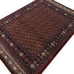 230 x 160cm Traditional Bukhara Pattern Red Rug - Image 4
