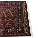 230 x 160cm Traditional Bukhara Pattern Red Rug - Image 6