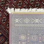 230 x 160cm Traditional Bukhara Pattern Red Rug - Image 9