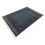 230 x 160cm Transitional Bukhara Style Blue & Beige rug - Image 3
