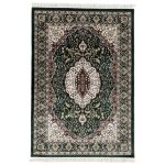 230 x 160cm Classic Royal Kashan Medallion Area Green Rug