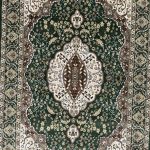 230 x 160cm Classic Royal Kashan Medallion Area Green Rug