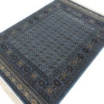 230 x 160cm Transitional Bukhara Style Blue & Beige rug - Image 4