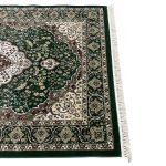 230 x 160cm Classic Royal Kashan Medallion Area Green Rug