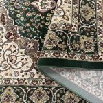 230 x 160cm Classic Royal Kashan Medallion Area Green Rug - Image 5