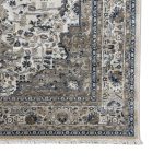 230 x 160cm Vintage Distressed Medallion Area Rug in Taupe & Ivory - Image 8