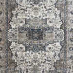 230 x 160cm Vintage Distressed Medallion Area Rug in Taupe & Ivory - Image 4