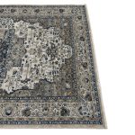 230 x 160cm Vintage Distressed Medallion Area Rug in Taupe & Ivory - Image 6