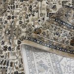 230 x 160cm Vintage Distressed Medallion Area Rug in Taupe & Ivory - Image 7