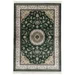230 x 160cm Persian Isfahan Design Forest Green Rug
