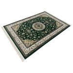 230 x 160cm Persian Isfahan Design Forest Green Rug - Image 3