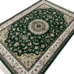 230 x 160cm Persian Isfahan Design Forest Green Rug - Image 5