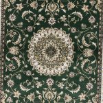 230 x 160cm Persian Isfahan Design Forest Green Rug - Image 6