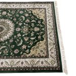 230 x 160cm Persian Isfahan Design Forest Green Rug - Image 7