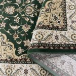 230 x 160cm Persian Isfahan Design Forest Green Rug - Image 8