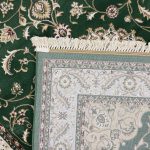 230 x 160cm Persian Isfahan Design Forest Green Rug