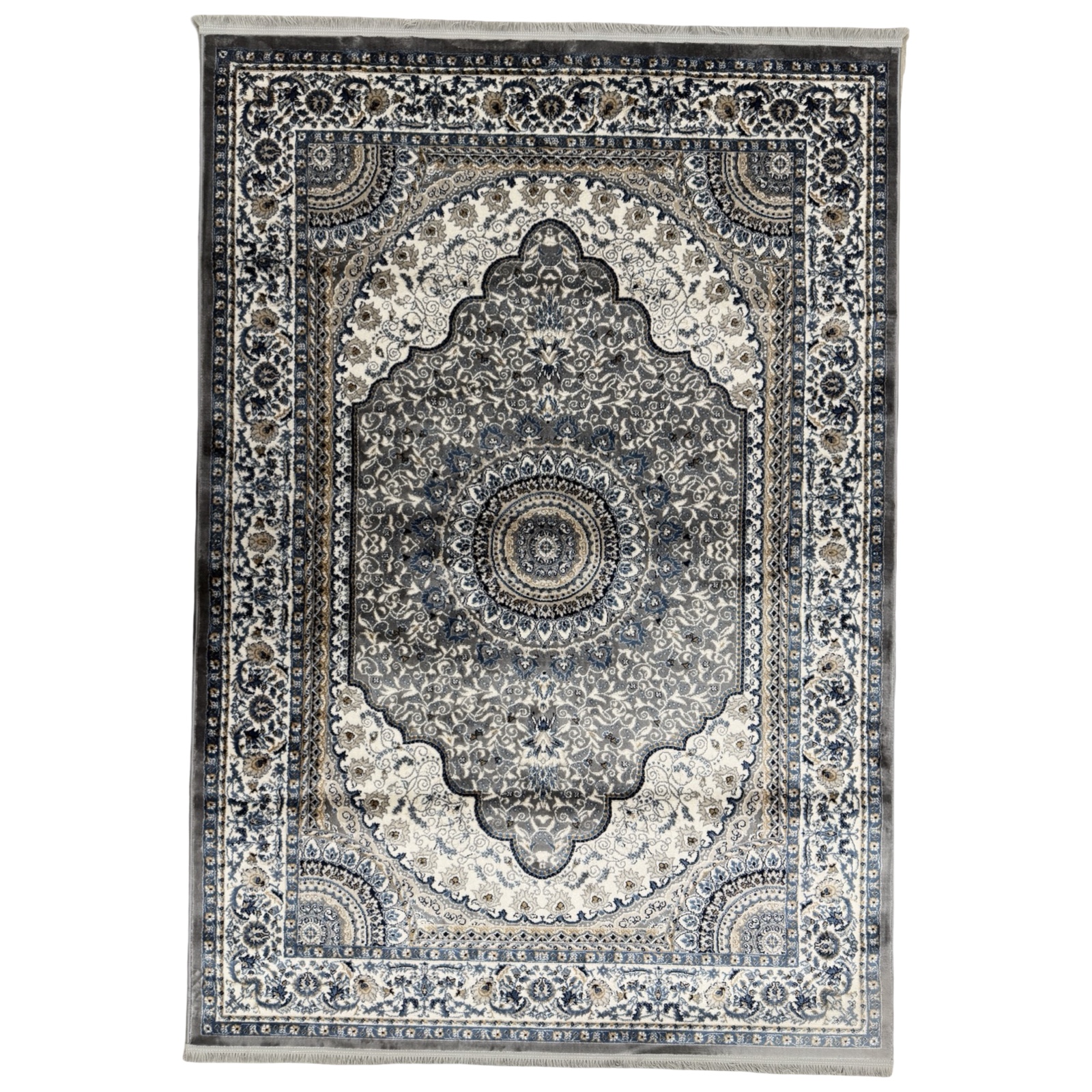 230 x 160 ddd_71 230 x 160cm Classic Oriental Design Grey Area Rug - Image 1