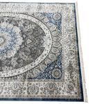 230 x 160cm Persian Tabriz Oval Medallion Grey Area Rug - Image 6