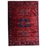 290 x 200cm Afghan Elephant Foot deep red Rug