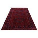 290 x 200cm Classic Afghan Sarouk Design Red & Navy Rug - Image 2