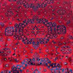 290 x 200cm Classic Afghan Sarouk Design Red & Navy Rug - Image 5