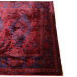 290 x 200cm Classic Afghan Sarouk Design Red & Navy Rug - Image 6