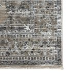 290 x 200cm Contemporary Distressed Medallion Rug in Cool Grey & Warm Taupe - Image 7