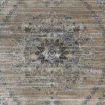 290 x 200cm Contemporary Distressed Medallion Rug in Cool Grey & Warm Taupe - Image 4