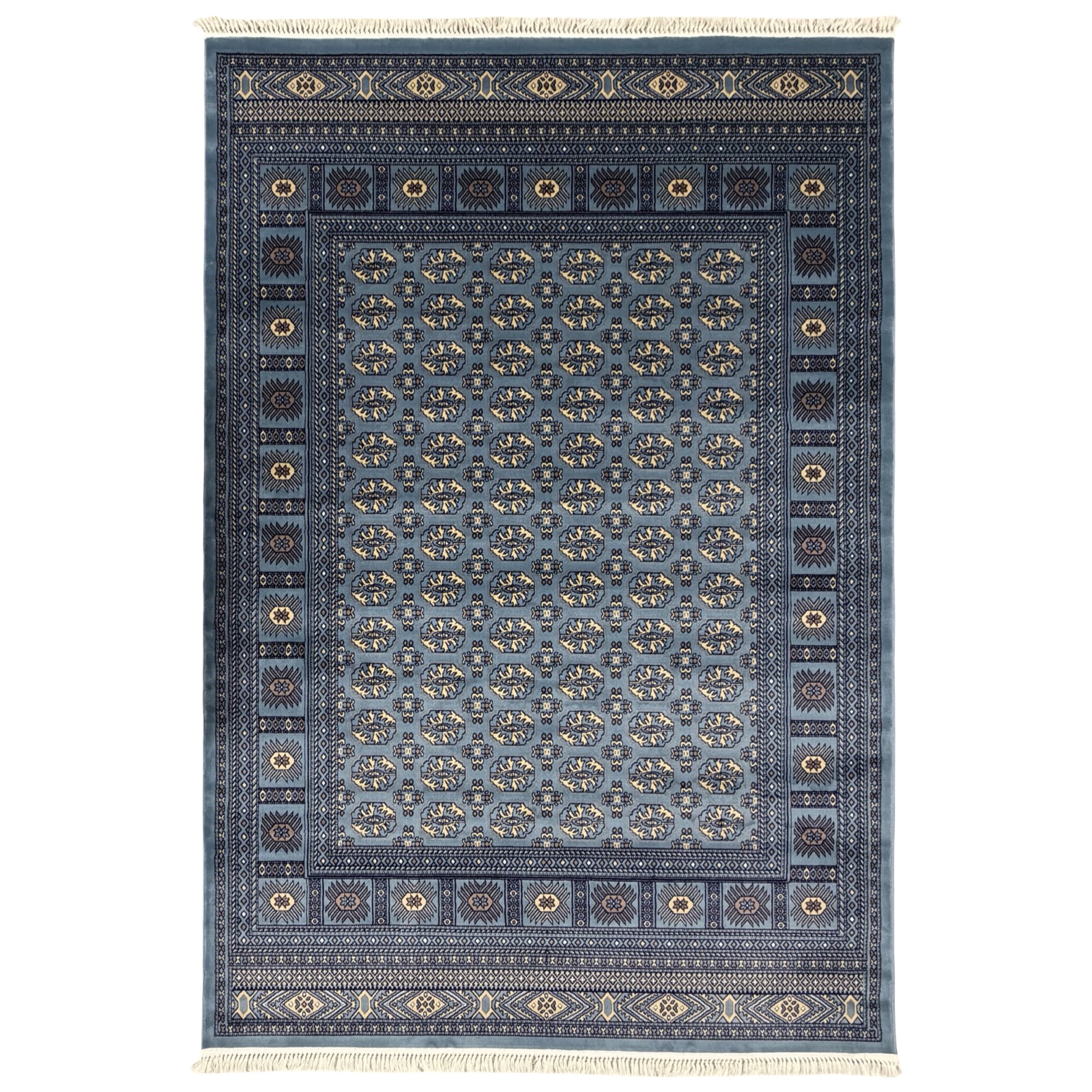 230 x 160 ddsns_33 290 x 200cm Traditional Bukhara Style Blue Rug - Image 1