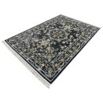 290 x 200cm Persian Floral Medallion Rug in Midnight Grey & Soft Gold - Image 3