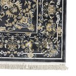 290 x 200cm Persian Floral Medallion Rug in Midnight Grey & Soft Gold - Image 7