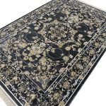 290 x 200cm Persian Floral Medallion Rug in Midnight Grey & Soft Gold - Image 5