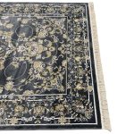 290 x 200cm Persian Floral Medallion Rug in Midnight Grey & Soft Gold - Image 6