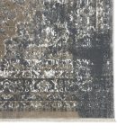 290 x 200cm Transitional Stonewashed Medallion Accent Rug in Dark Grey & Sand - Image 7